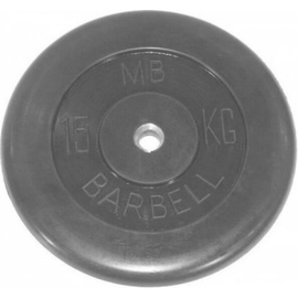 Диск обрезиненный barbell mb (металлическая втулка) 15 кг / диаметр 51 мм %Future_395 (фото 1)